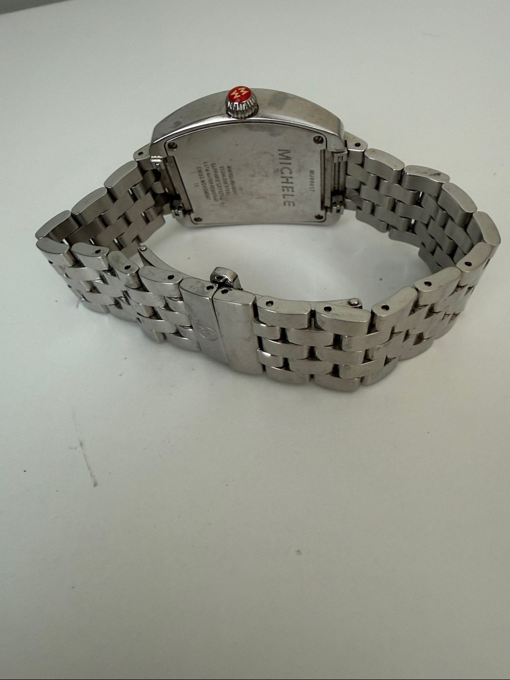 Michele Silver Stainless Steel White Dial Bracelet Watch - Picture 2 of 4